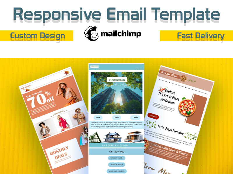 I will Design Custom Professional E-mail Template for...