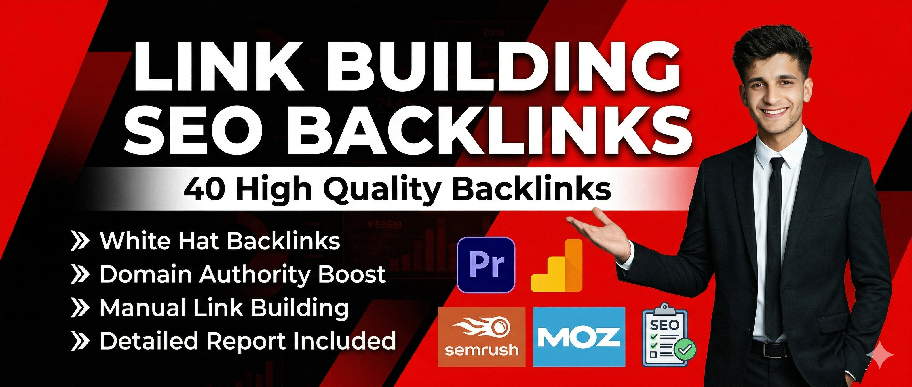 I will build 40 high quality SEO backlinks to boost y...
