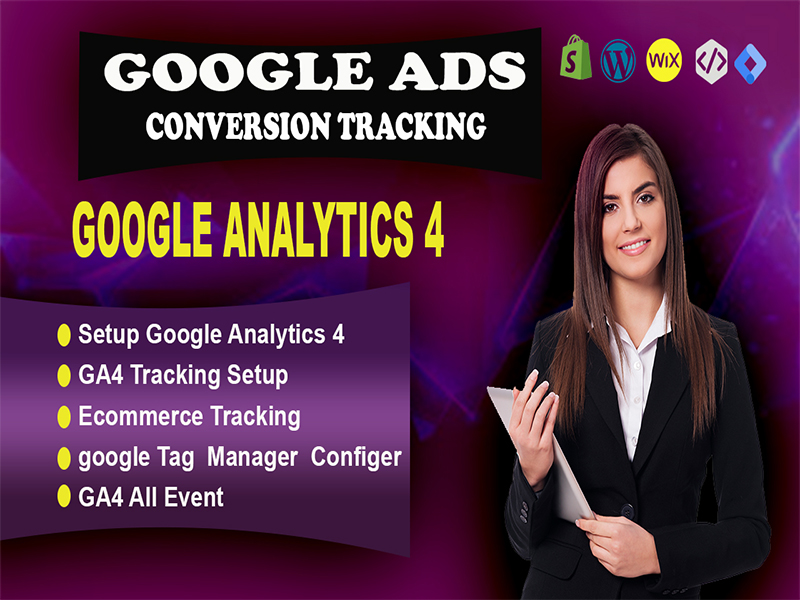 I will setup and manage GA4, Google ads conversion T...
