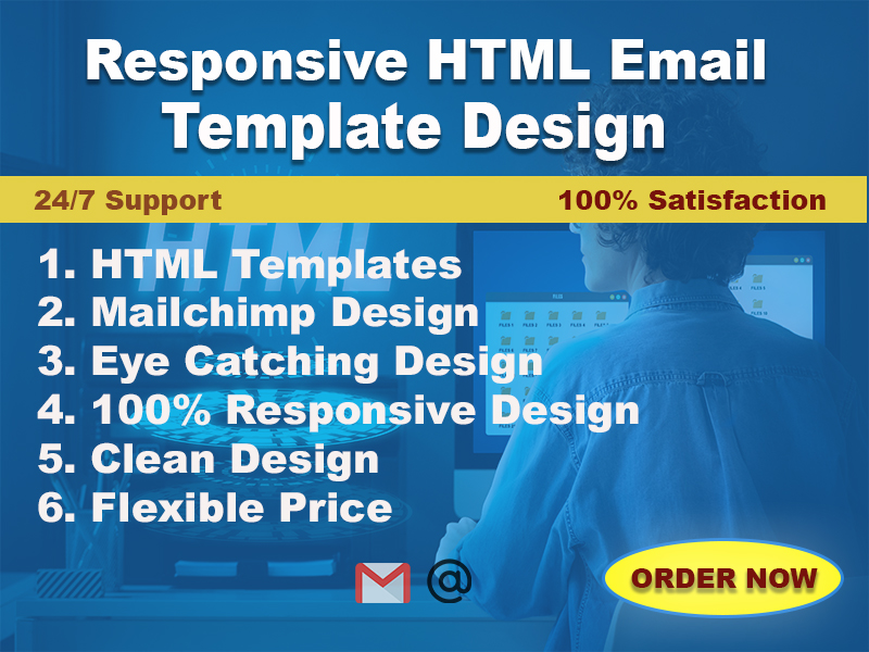 I will design responsive email template, premium cus...