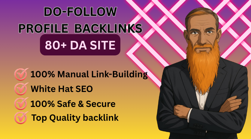 Manually build high quality 70 profile backlinks for ...