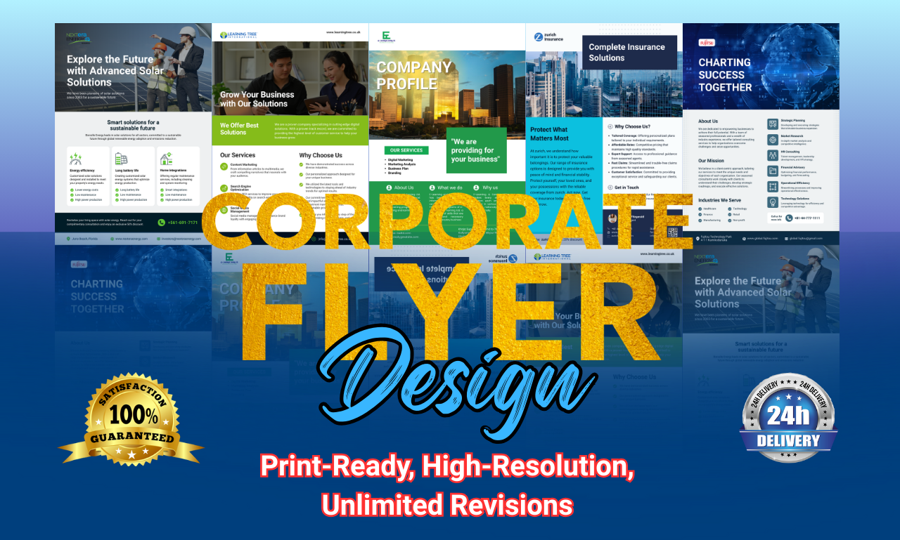 I will design professional flyers for business, corp...