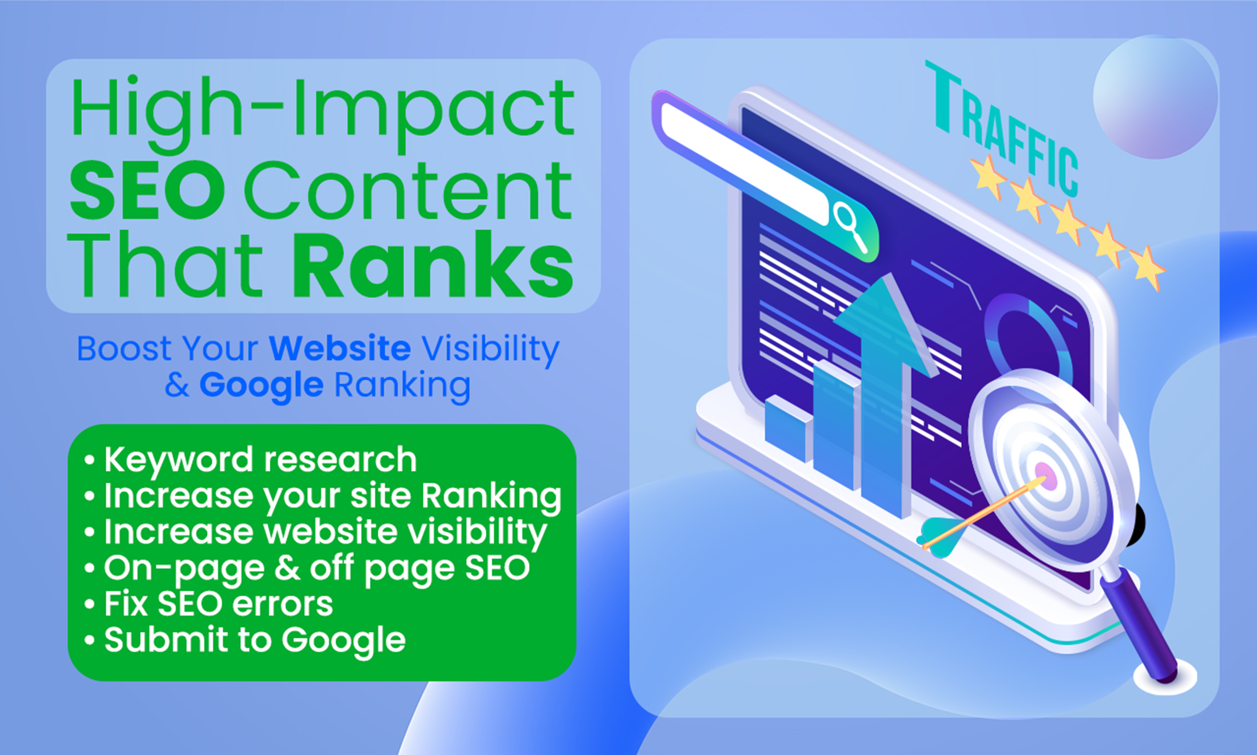 I'll be writing High impact seo content which is gonn...