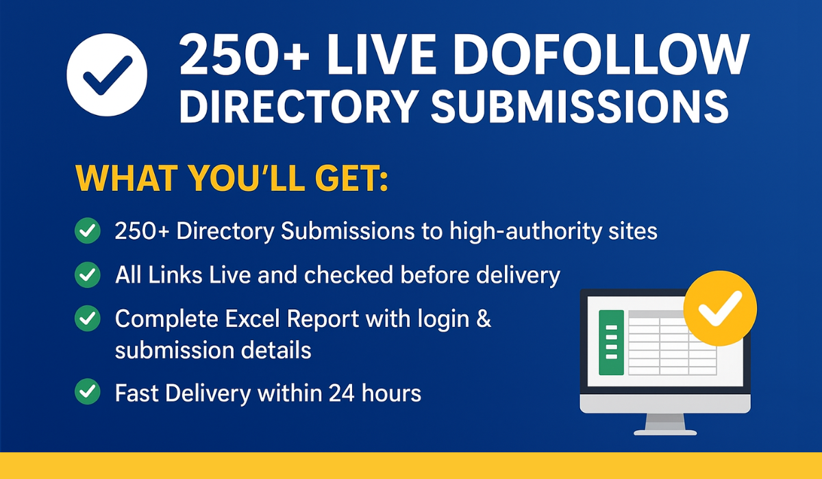 250+ Live Dofollow Directory Submissions High DA Back...