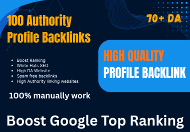 I will create 100 high DA profile backlinks to boost ...