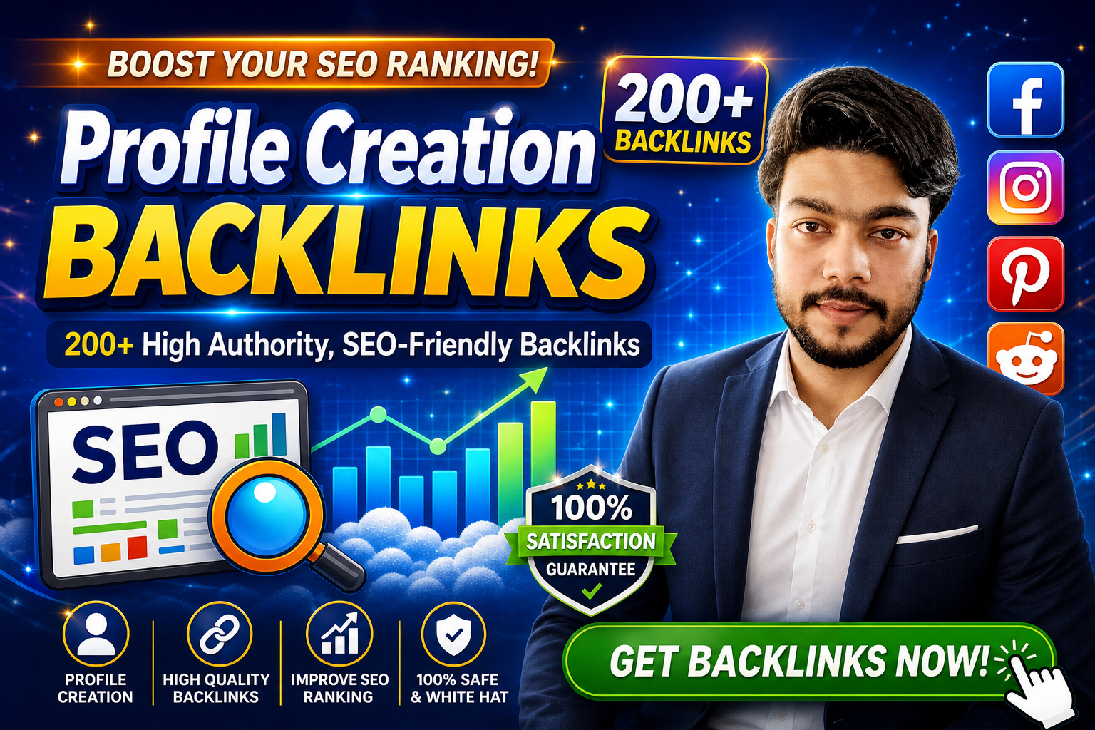 Get 200+ powerful profile creation backlinks to skyro...