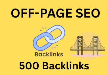 I will do 500 powerful off page SEO backlinks to boos...