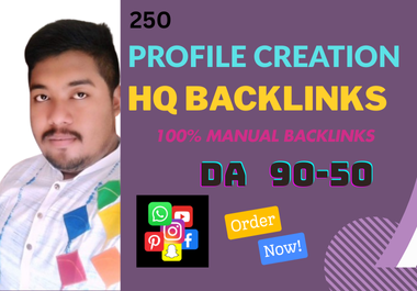 I will create 250 high quality profile creation backl...