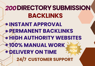 I Will Provide 200 Instant Approval Directory Backlin...