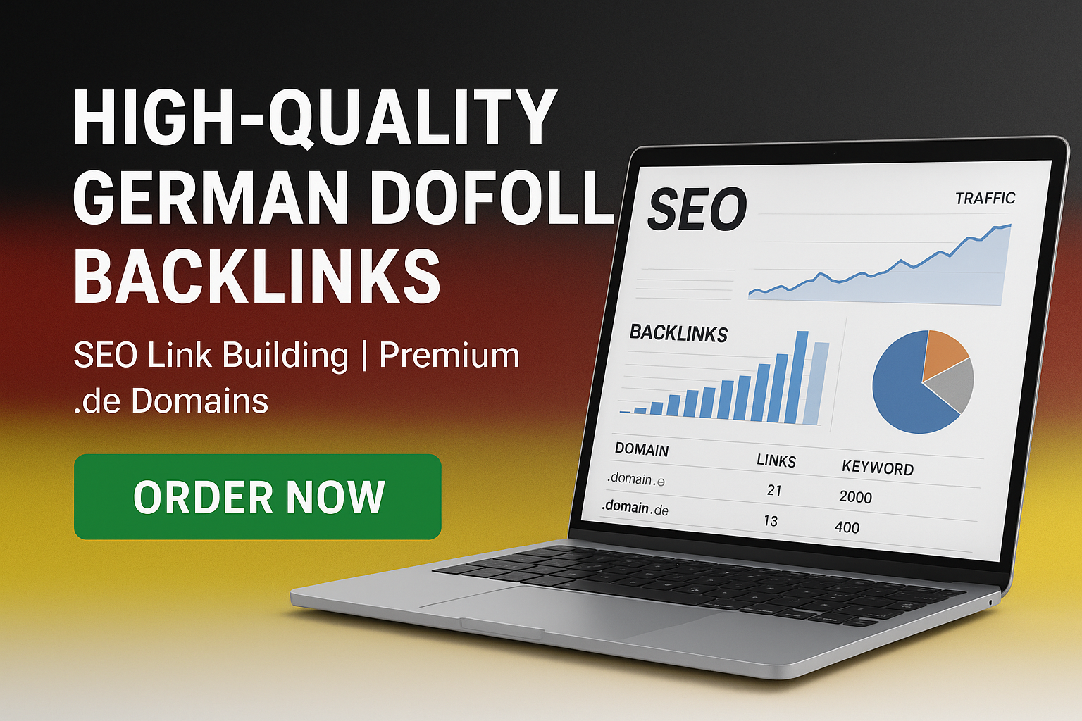 I will build high quality german backlinks for SEO to...