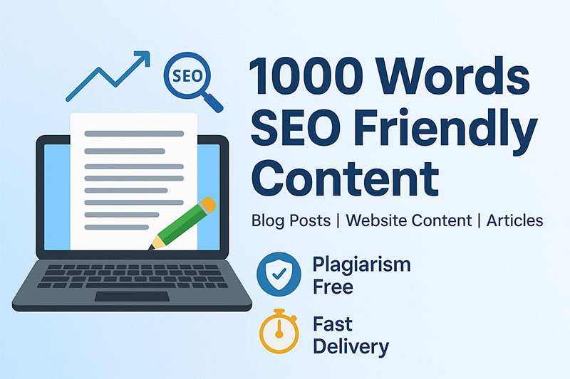 I will Create 1000 Words SEO-Friendly Blog Post &...