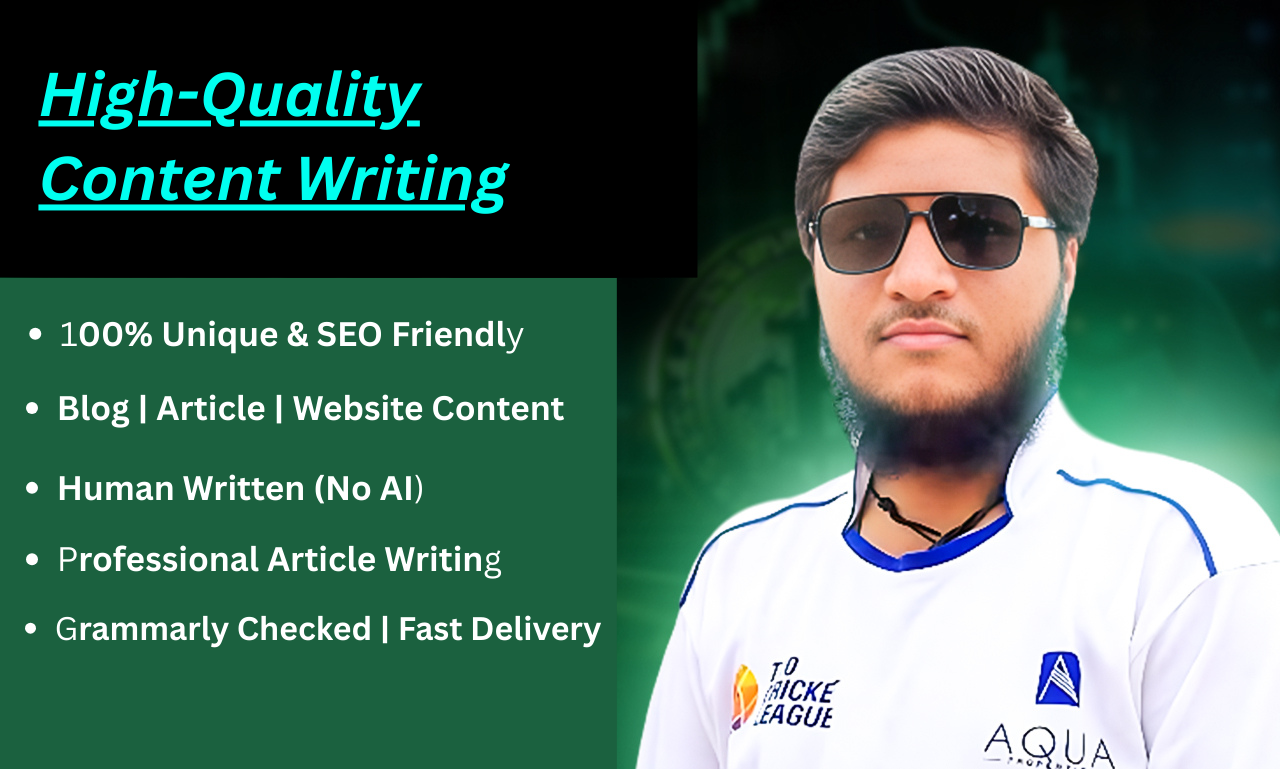 I will write high quality SEO optimized content for y...