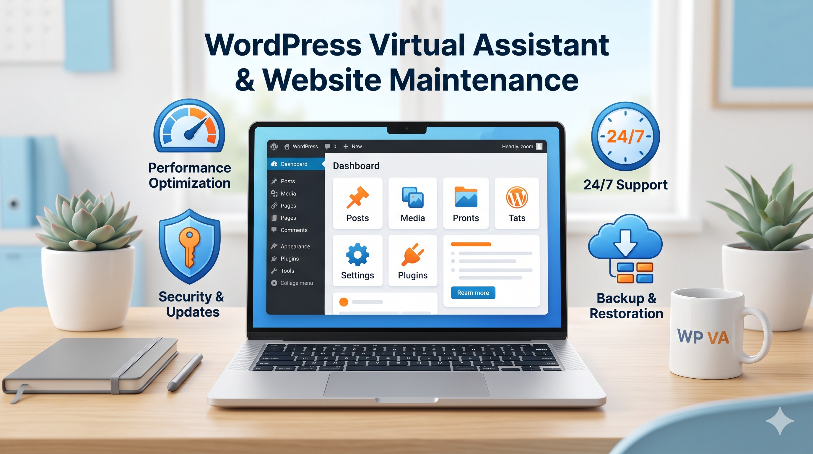 I will maintain, update, and secure your WordPress ...
