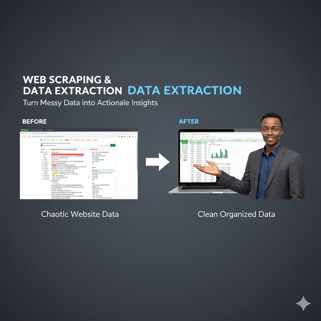 I will scrape product data, leads, or emails from w...