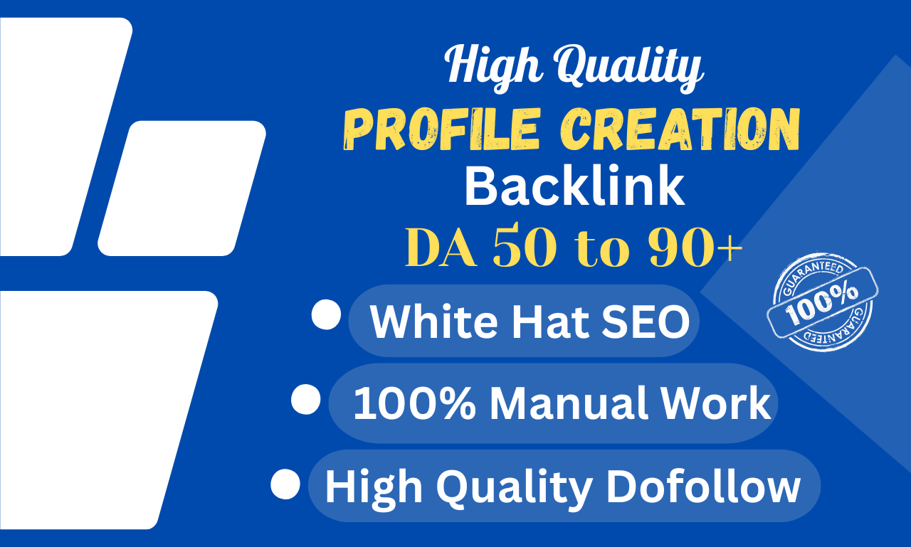 I will create 350 high DA DR profile backlinks manual...