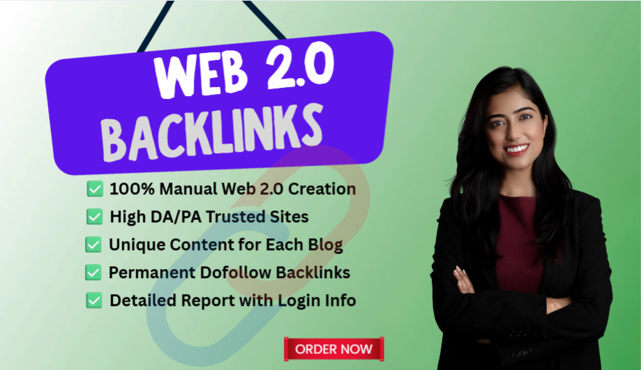 I will provide 100 manual 10 Web 2.0 creation with re...