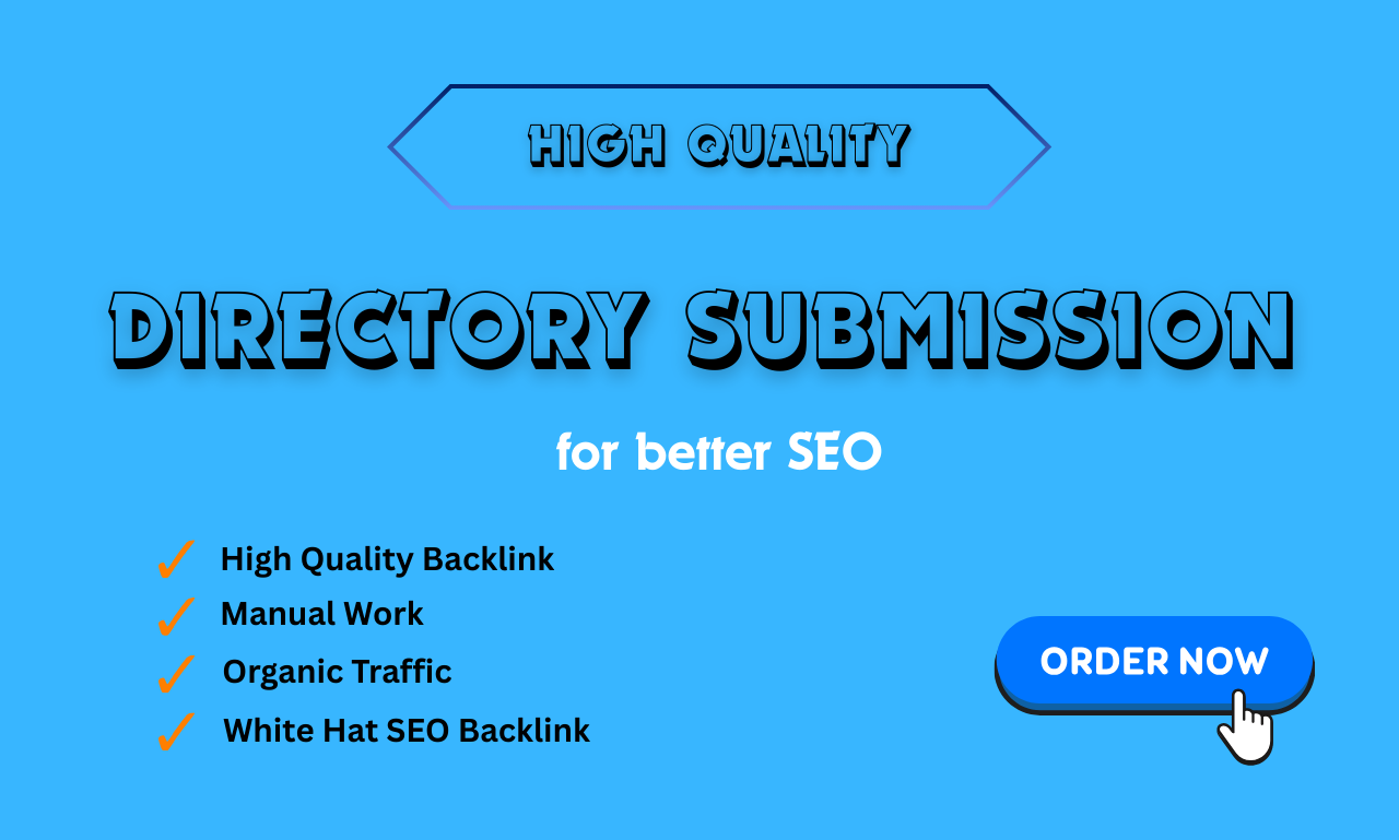 I will do manual directory submission for backlinks a...