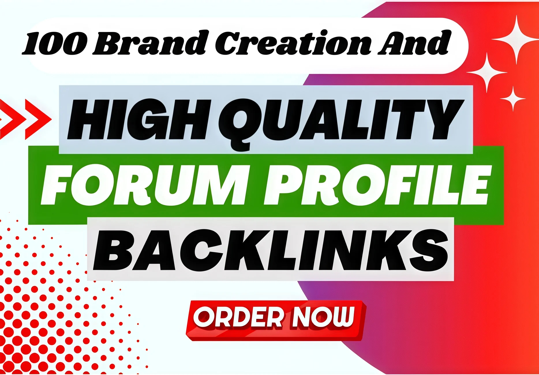 create 100 forum profiles and brand creation backlink...