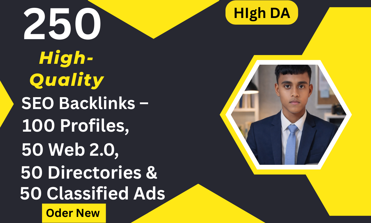250 High-Quality SEO Backlinks - Profiles, Web 2.0, ...