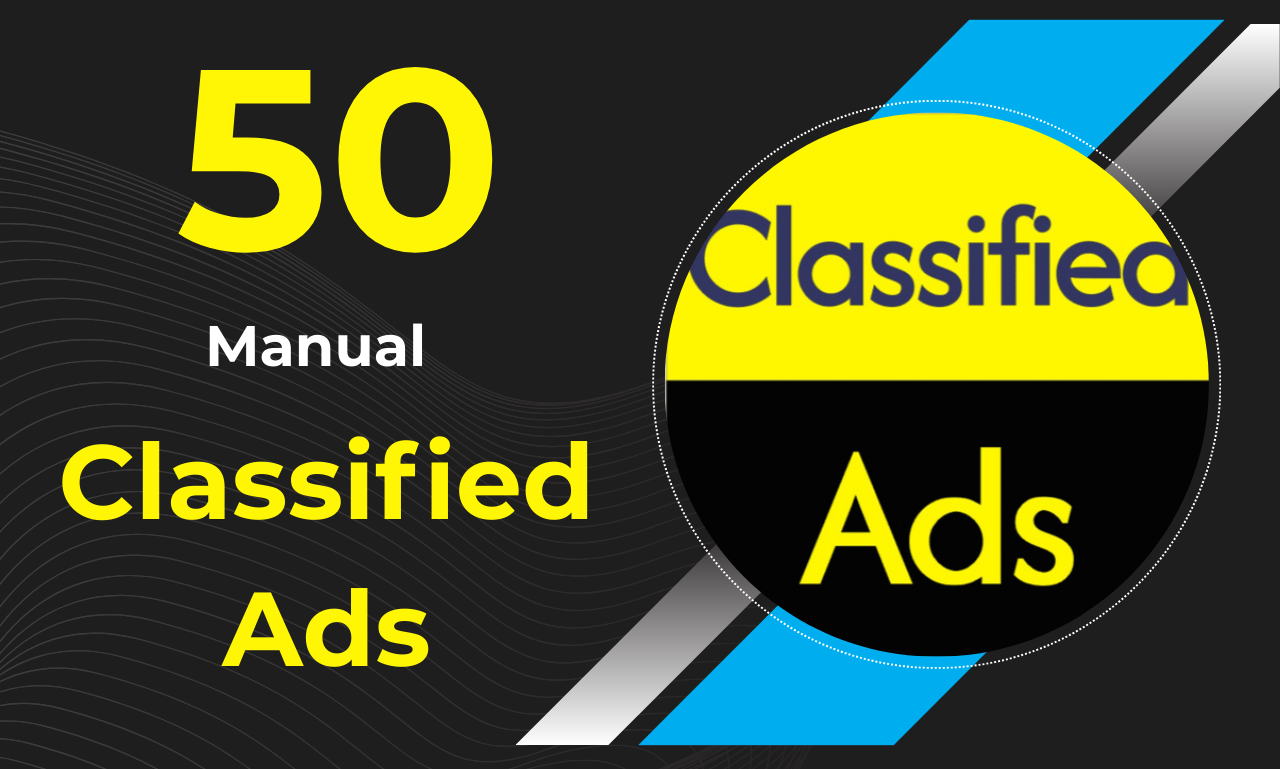 50+ Manual Classified Posting Ads Link Building for S...