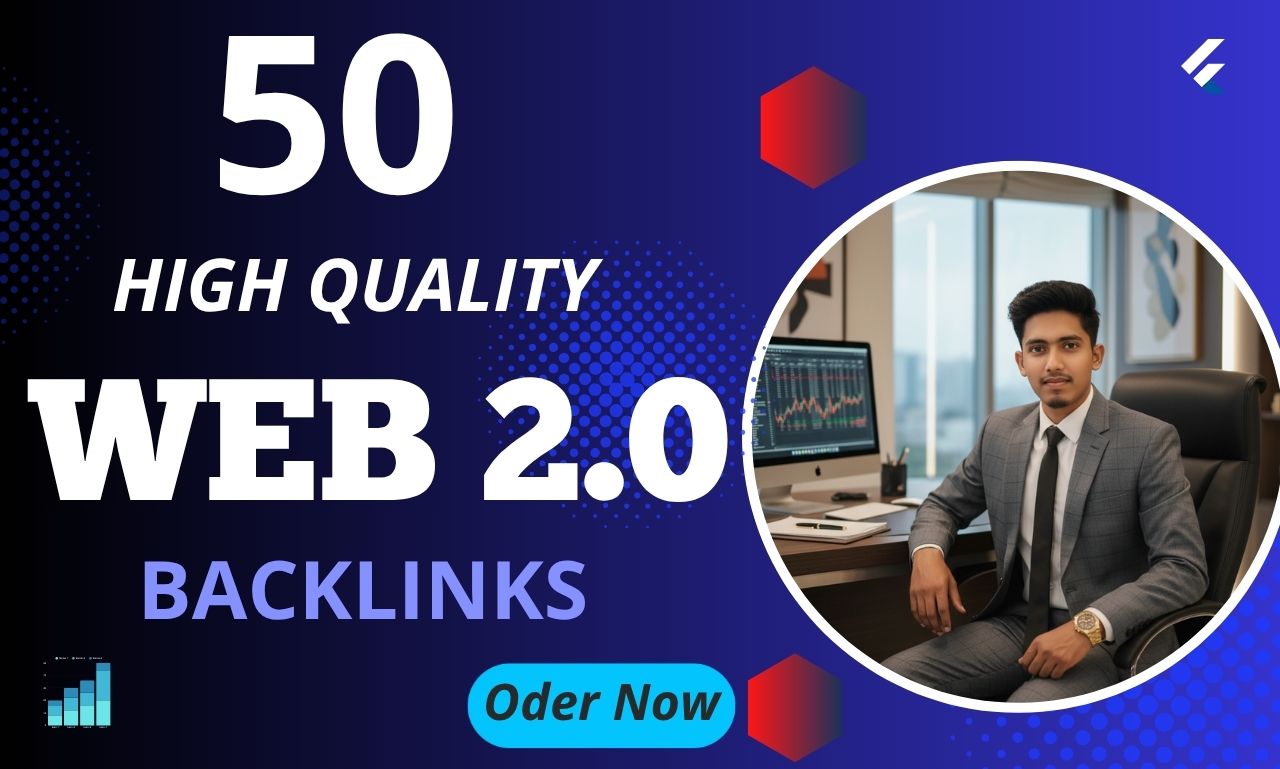 50 High Quality Web 2.0 Backlinks for Strong SEO Rank...