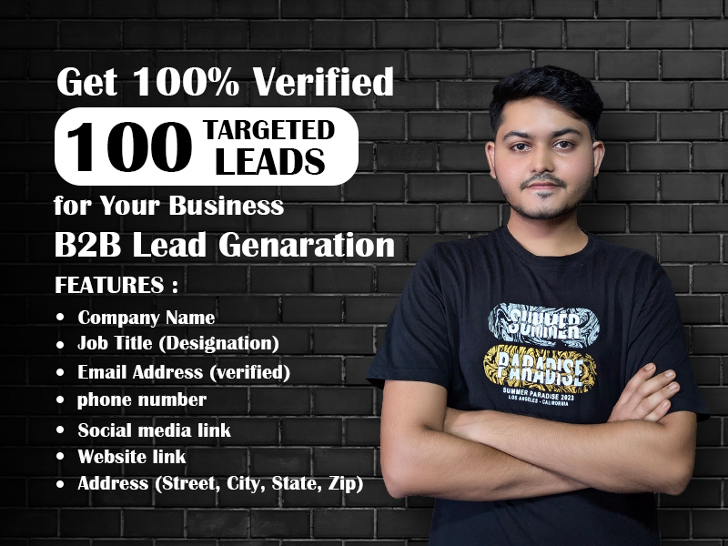 I will provide a verified B2B targeted lead generatio...