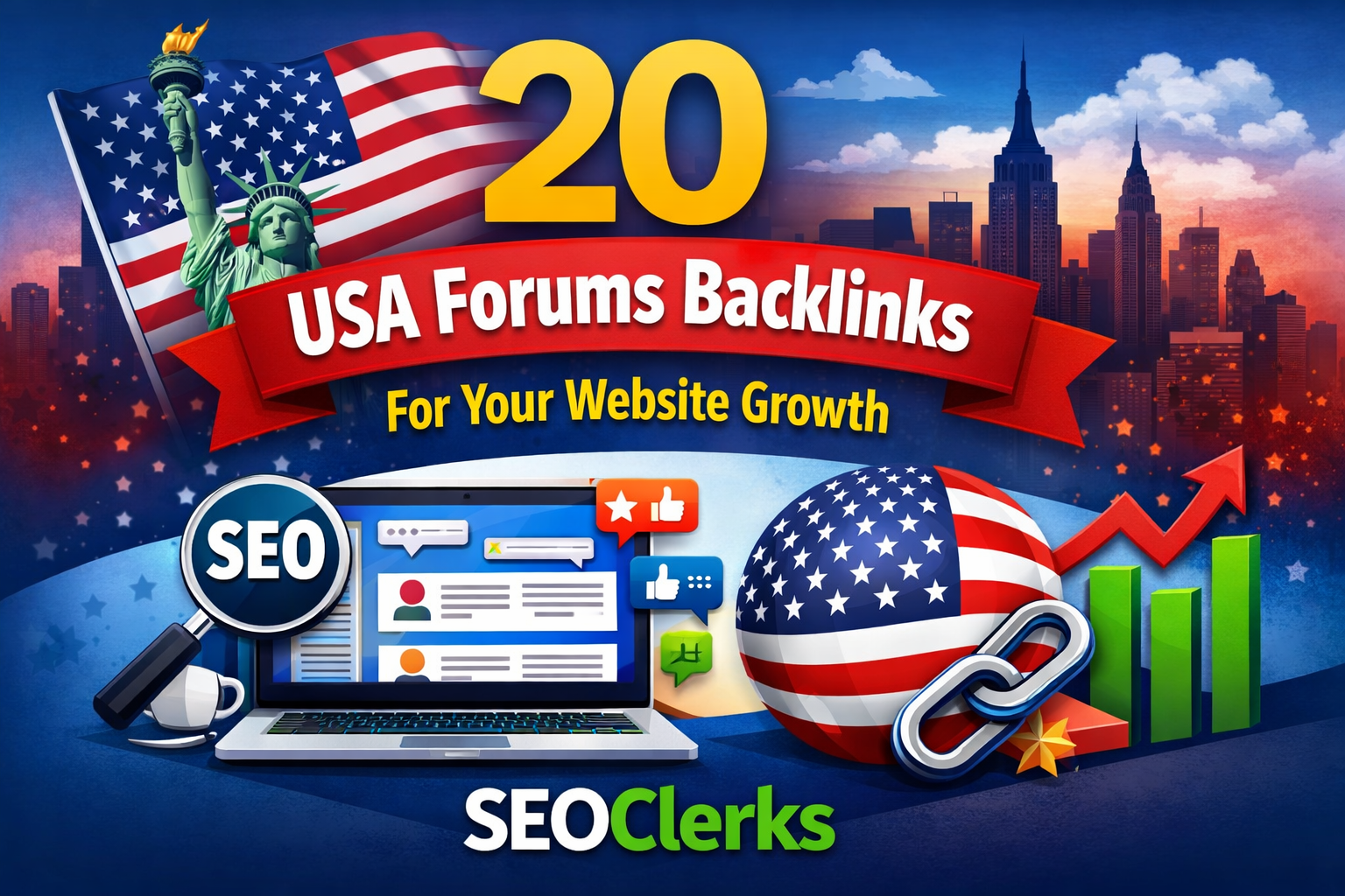 I Will Create 20 USA Forums Backlinks for Your Websit...