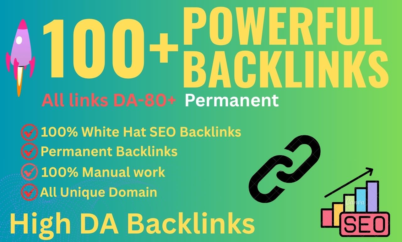 100 Permanent High Domain Authority SEO backlinks Sky...