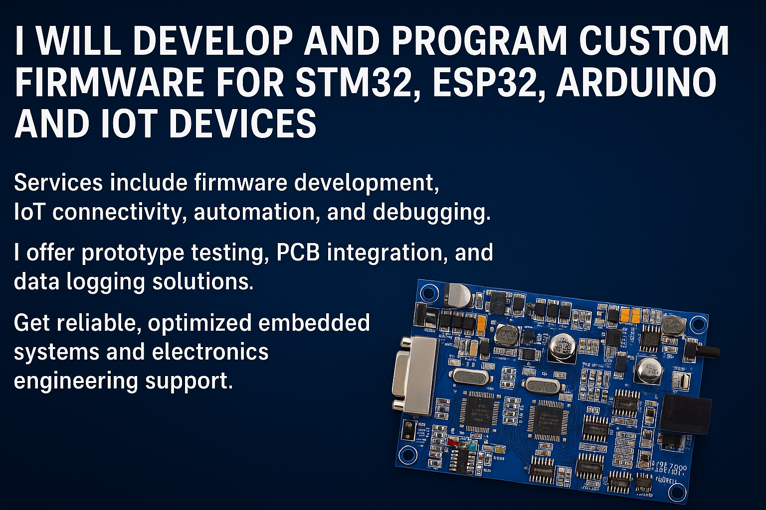 i will develop and program custom firmware for stm32,...