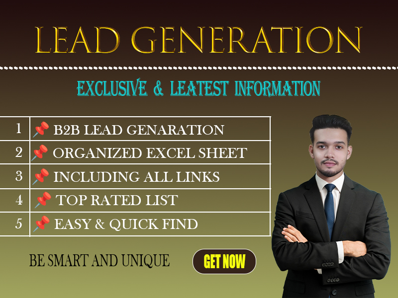 I will do B2B Lead Generation for you, customization ...