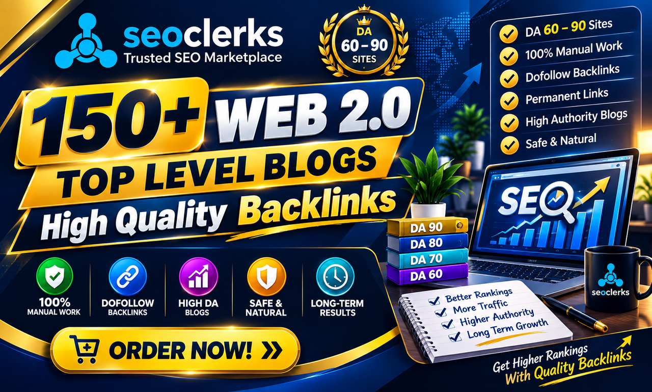 150+ High Quality Web 2.0 Dofollow Blog Backlinks