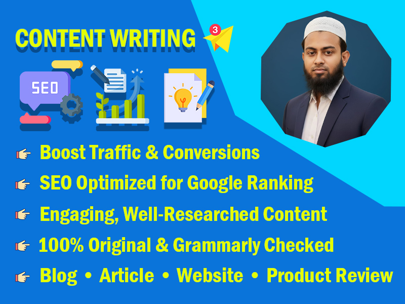 I will create seo optimized content writing, quality...
