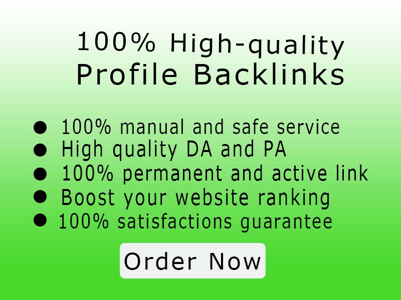 I will generate secure and permanent profile backlink...