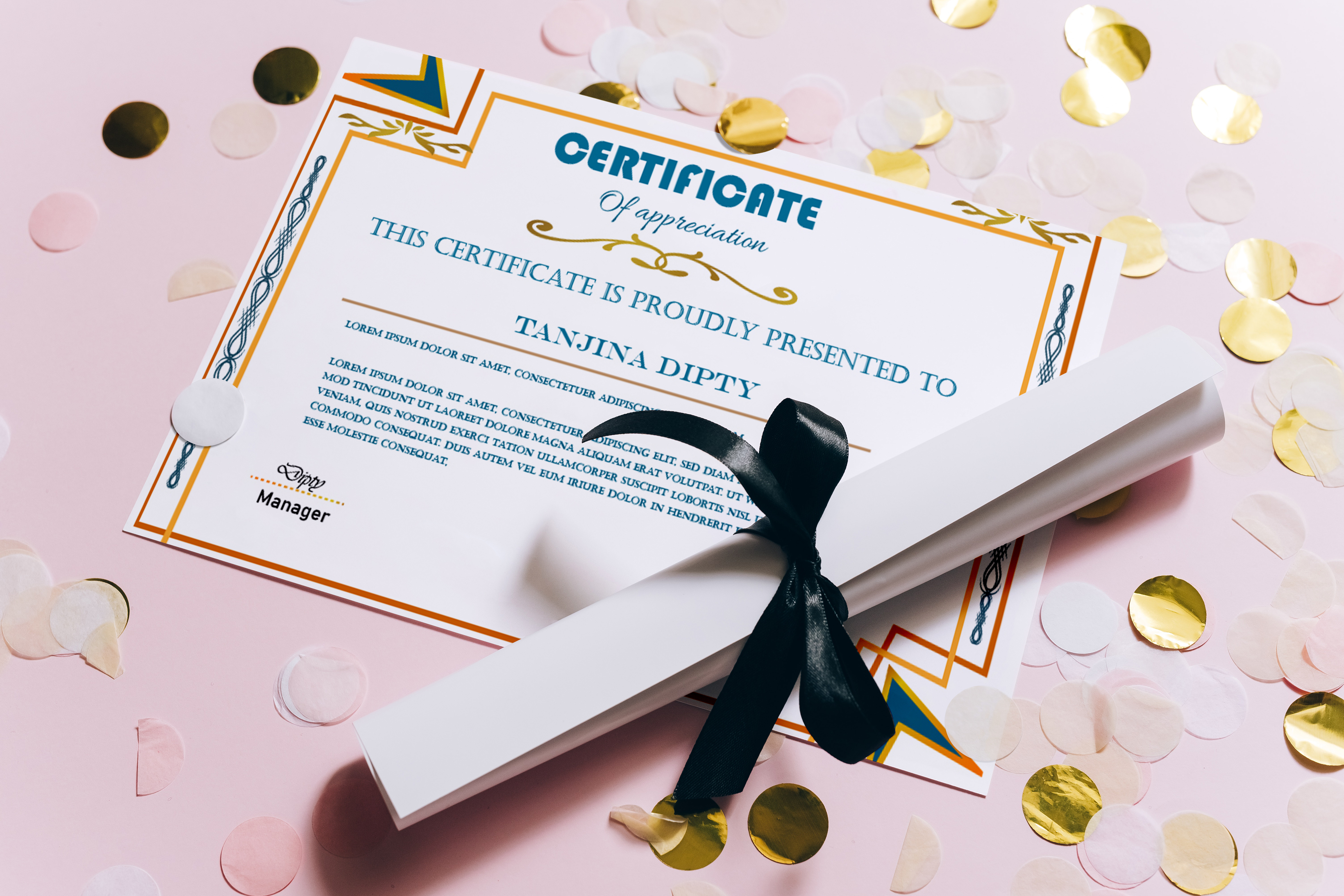 I will design a Professional custom Certificate, or ...
