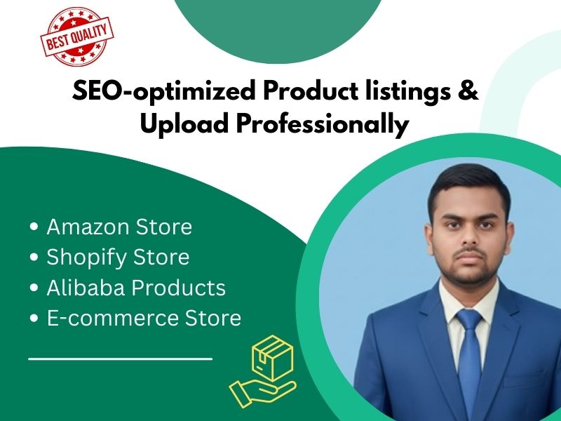 I will list SEO-optimized products and upload profess...