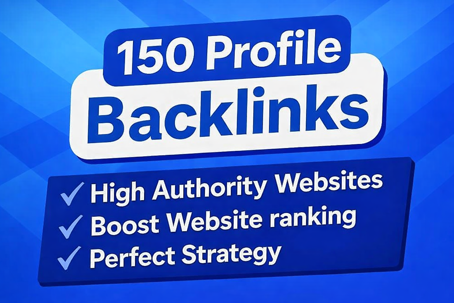 I will build 150 SEO profile backlinks from high auth...