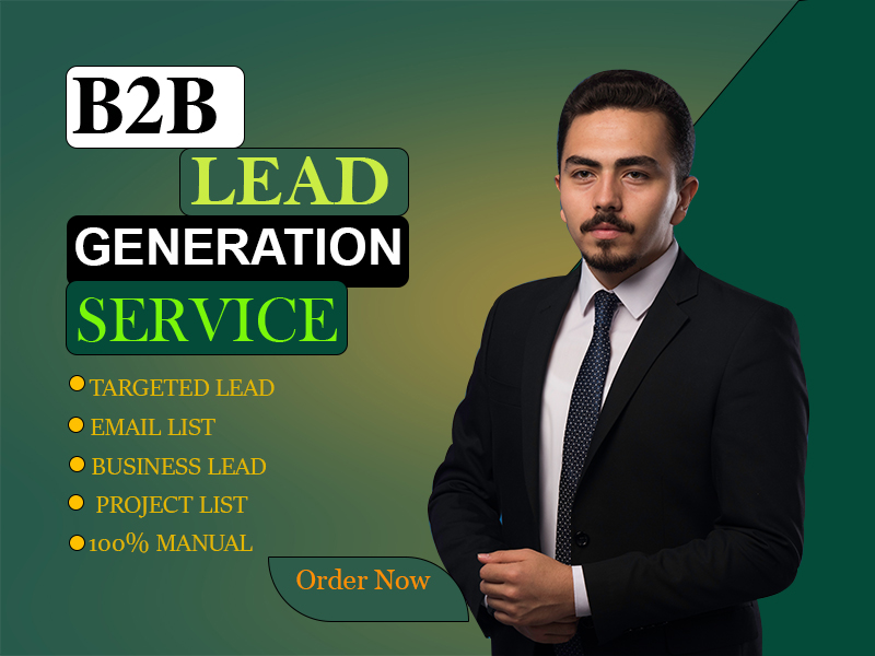 I will do 100 manual b2b lead generation, target lea...