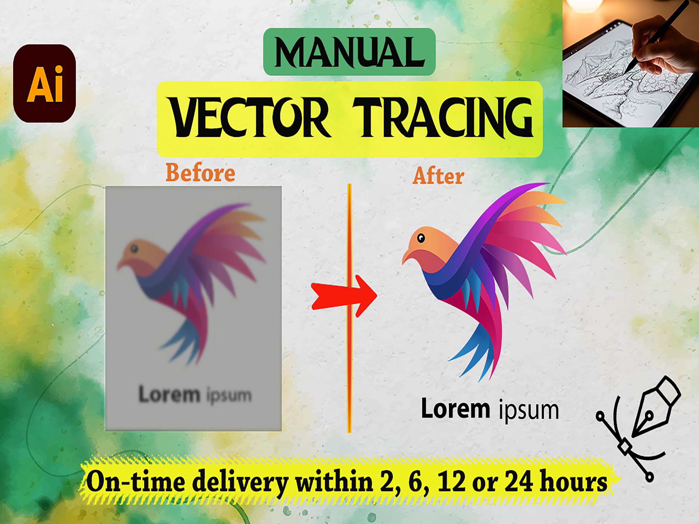 I will vectorize, trace, edit or redraw any logo or...