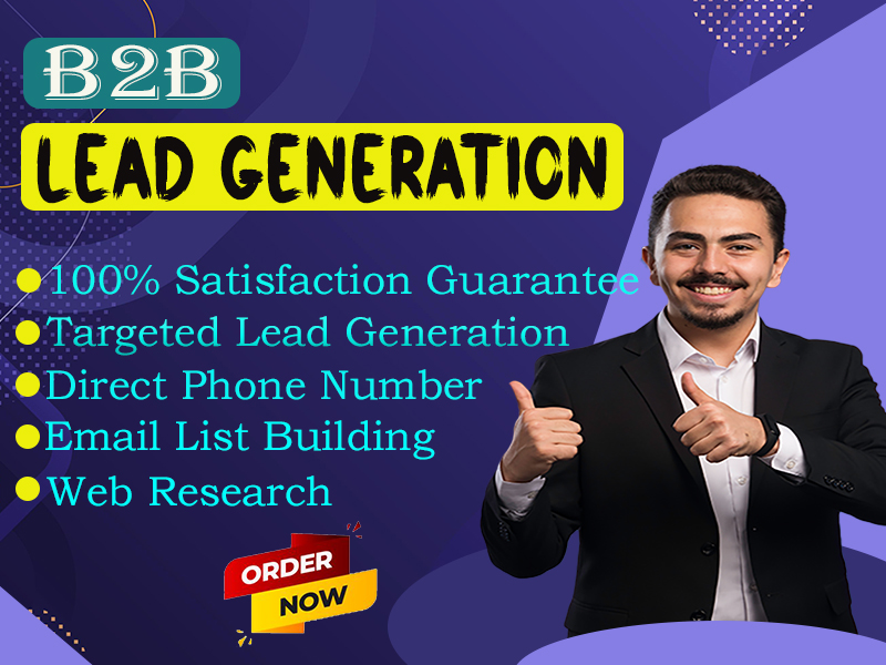 I will do 101+ B2B leads generation and find email an...