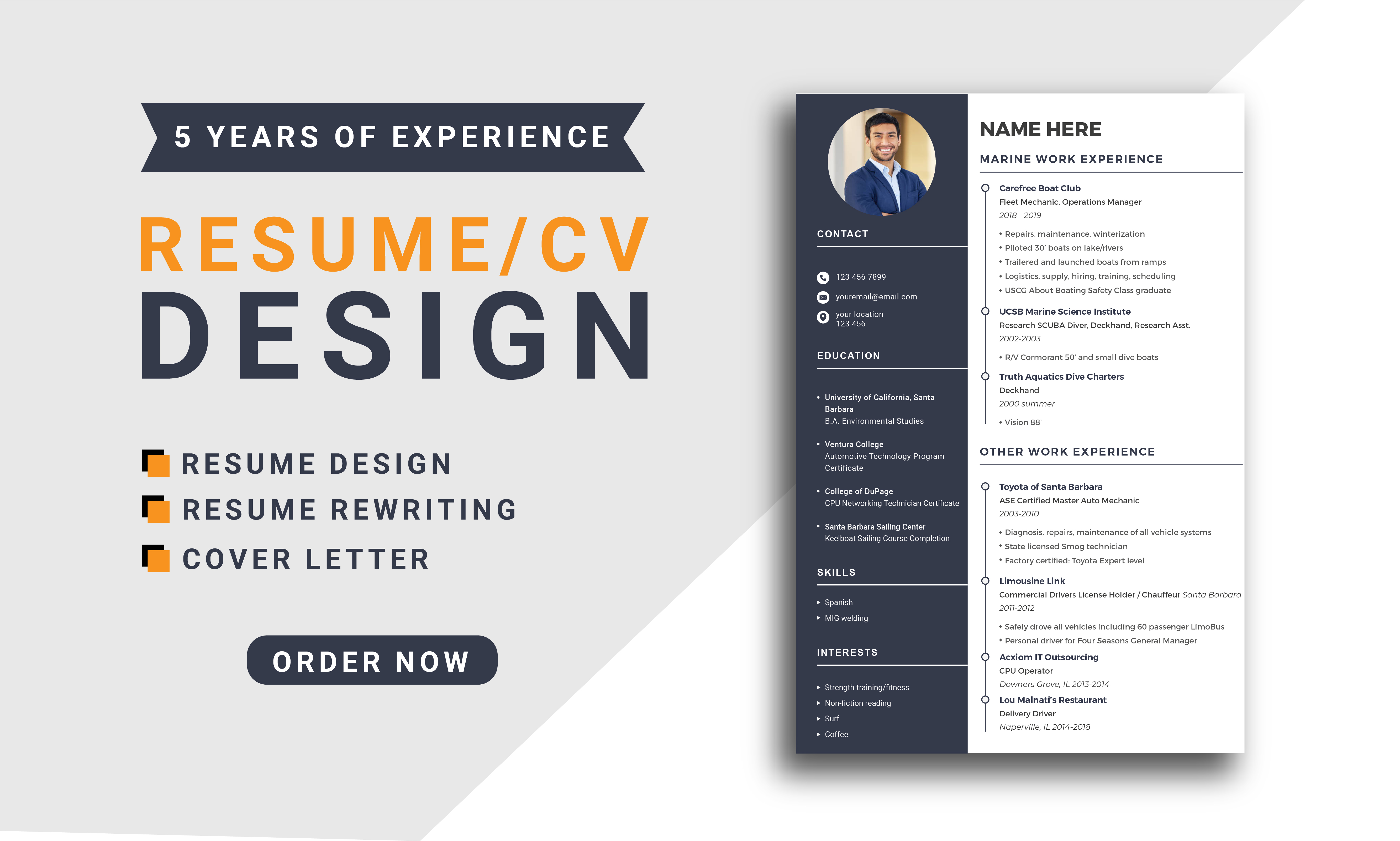 I Will Create a Stunning Resume or CV Design to Impre...