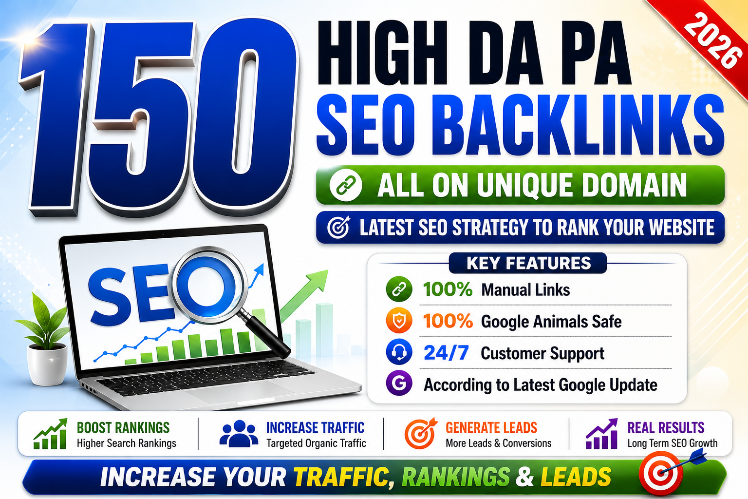 Manually Do 150 High DA PA upto 90 to 100 Unique SEO ...