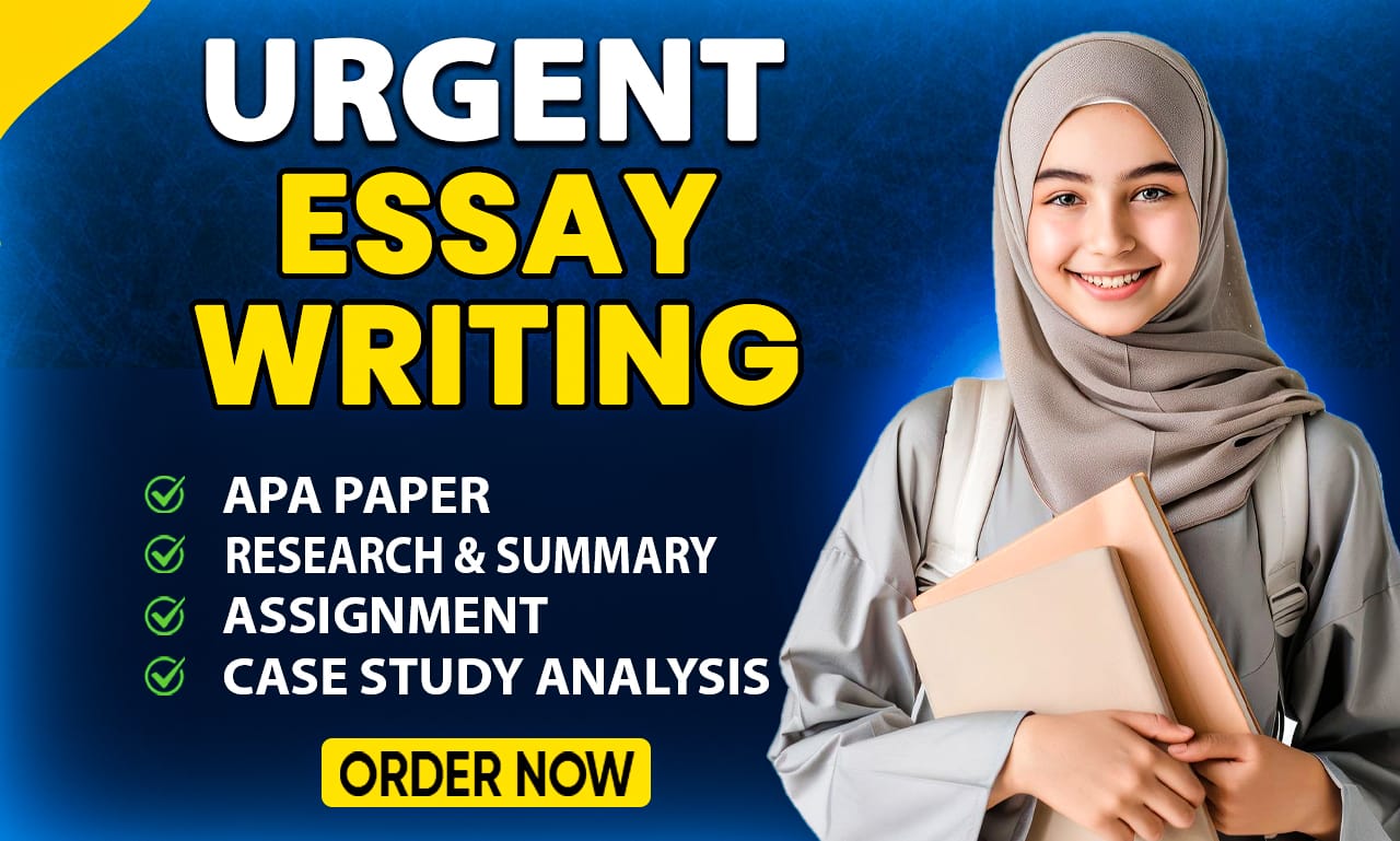 I will do Urgent essay writing as an essay writer