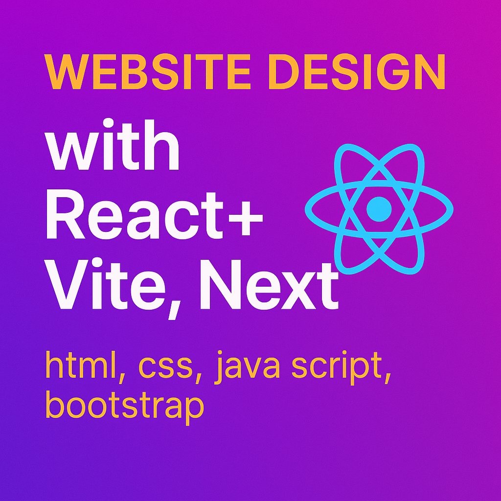 I will build a professional website for you using Rea...