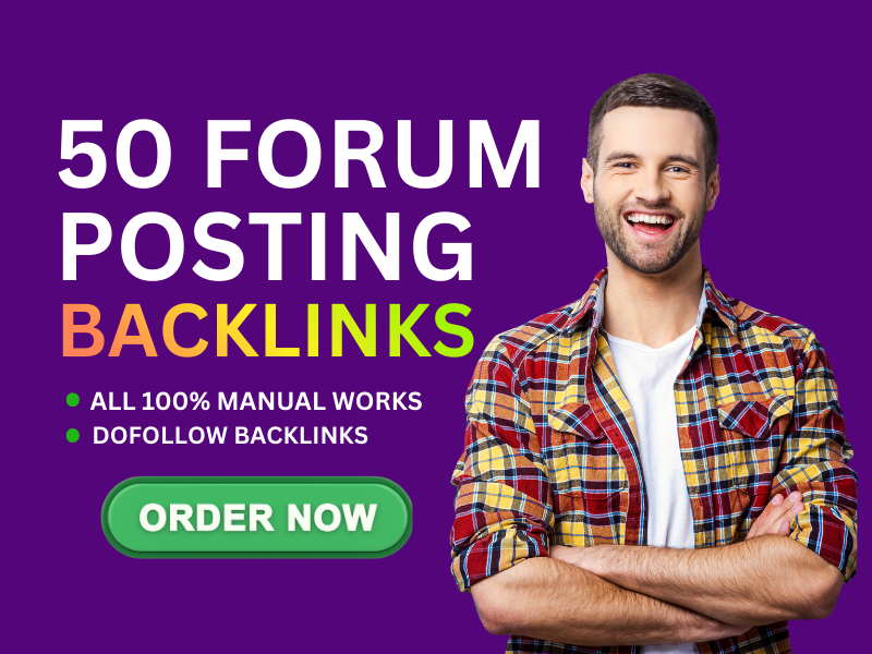 I will manually provide 50 Forum Posting Backlinks to...