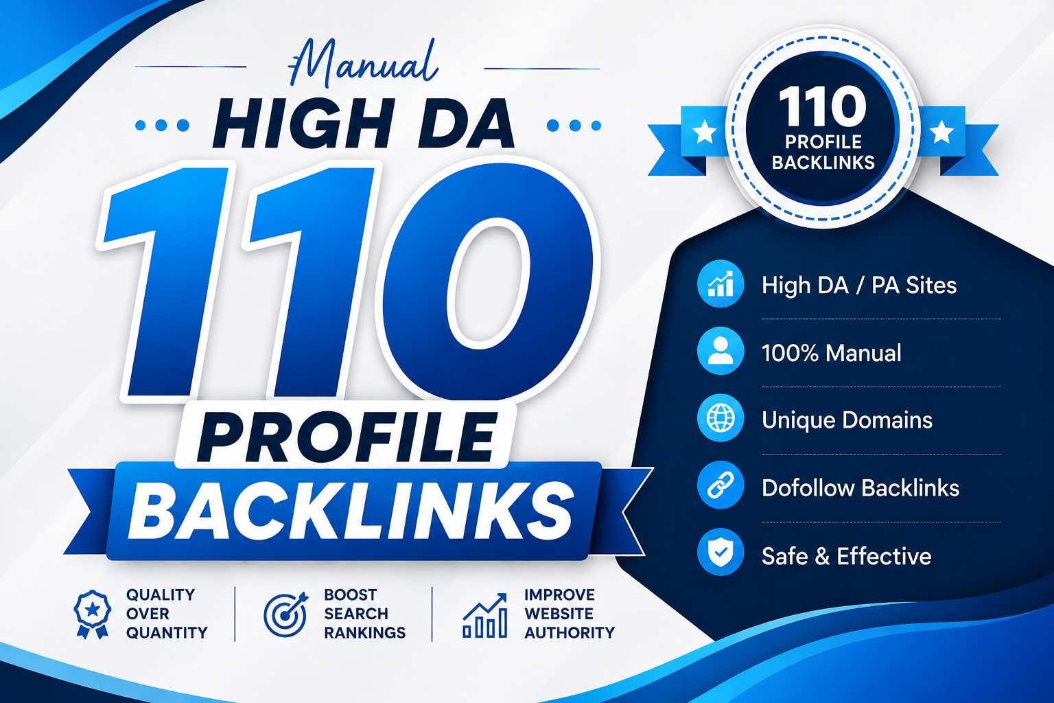 110 Manually Created High Quality Profile Backlinks f...