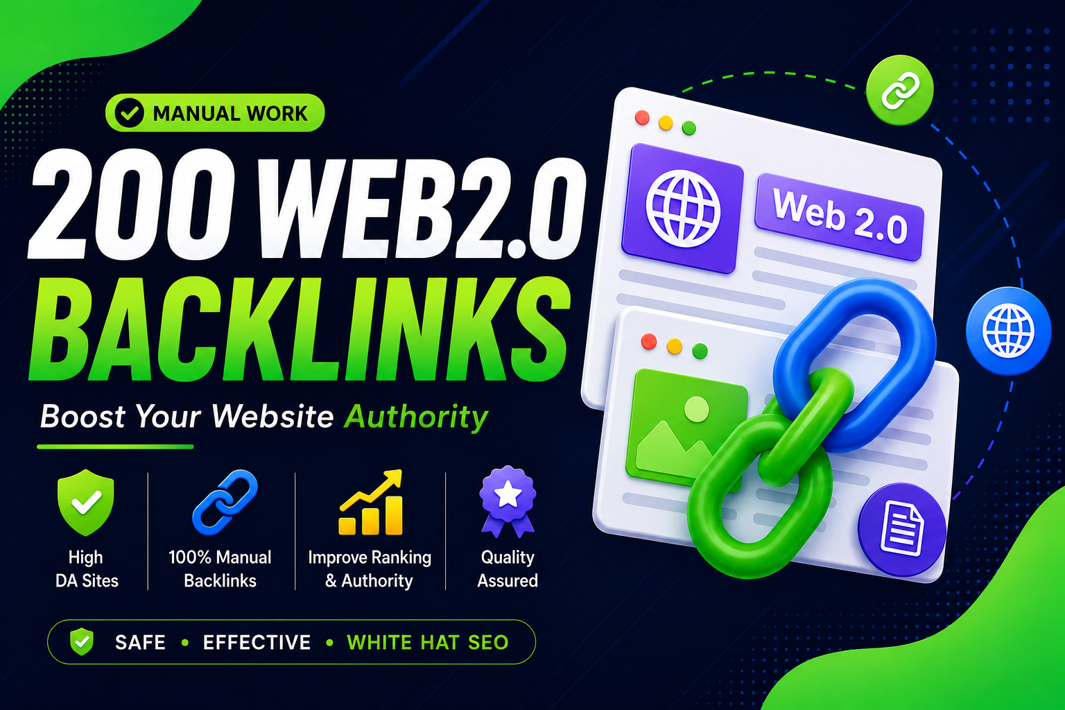 I will do Manual Web 2.0 Backlink Building for Strong...