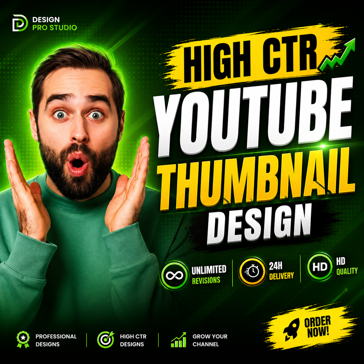 I will design eye-catching YouTube thumbnails that ge...