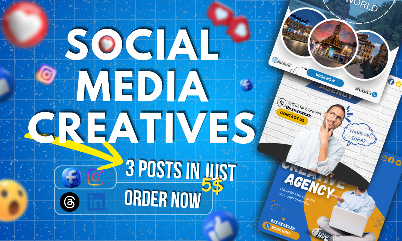 Design 8 Premium Ad Creatives for Instagram & Bra...