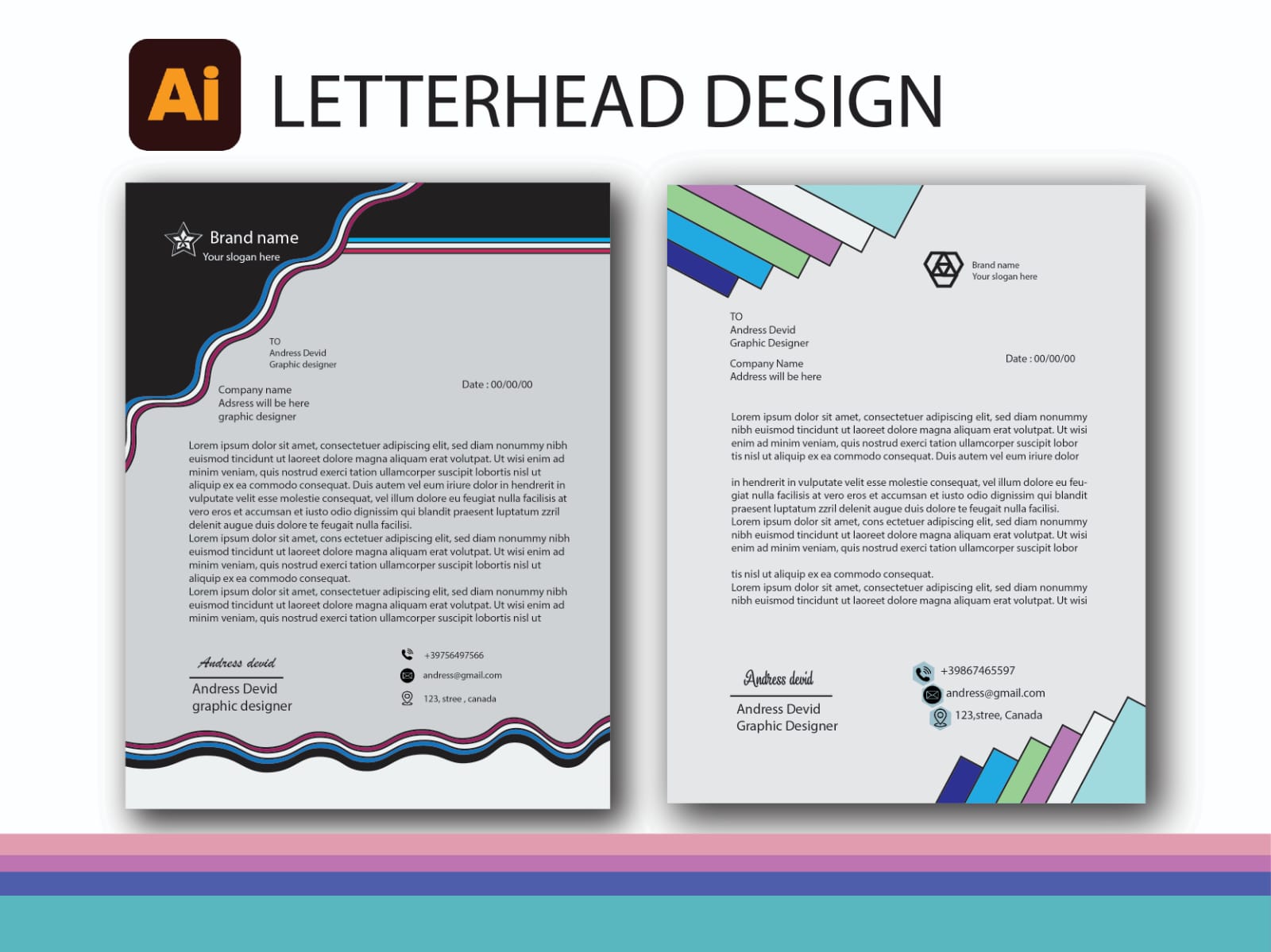 I will design a clean professional and modern busines...
