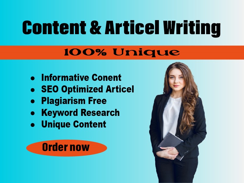 I will write professionally articel and contents for ...
